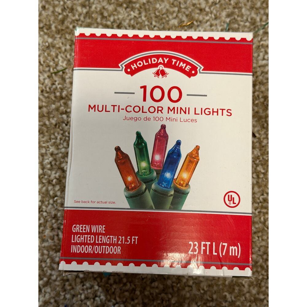 HOLIDAY TIME 100 MULTI COLOR MINI LIGHTS